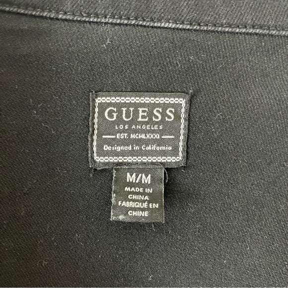 Guess Cropped Black Denim Jacket - Picture 2 of 4